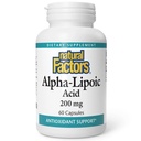 Faktor Natural Alpha--lipoic Acid 200mg Capsules, 60- Count