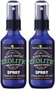 Black Earth Zeolite dengan Humic Fulvic Acids, Trace Minements, untuk Dewasa dan Anak-anak Mendukung Kesehatan Gut, Dukungan Imune, Gangguan dan Penghapusan dan Lebih 1oz Liquid Pompa Spray Suplemen (2 Pack)