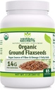 Herbal Secrets USDA Organic Ground Flaxseeds 2 Lbs Powder 124; 14 Grams Per Serving 14; 65 Servings S2 124; Excellent Vegan Sumber Fiber & Omega -3 Fatty Acids 124; Non-GMO (2 Lb 124; 1 Pack)
