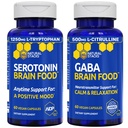 STACK NATURAL Serotonin & GABA Food Bundle - Mendukung sebuah Mood Positif & Tenang * - 120 Total Kapsul
