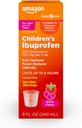 Ibuprofen Oral Suspension, 100 mg per 5 mL, Reliever sakit dan Fever, Berry Flavor, For Sore Throat, Headache Relief dan More, 8 fl oz (Paket 1)