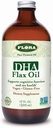 Flora DHA Flax Oil - Pendukung Kesehatan Otak - Berisi Vegan Omega- 3- 6- 9, Gluten- Bebas Kosher & Non- GMO - Tetap Tenang - Botol Kaca - 17 FL.