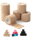 Tn. Pen- Self Adhesive Bandage Crap, 6 Pack, Skin Colored, 2 "x 5 Yards, Cohesive Bandages, Medical Wrap, Elastic Bantage Wrap, Self Sticking Bandage Tape Tape