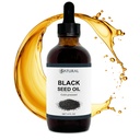 Zatural Black Seed Oil Nigella Sativa Cold Menekan Cumin Oil Ditrable, Skin, Brain, Imune, Joints & More (4 Fl Oz)