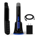 The Beard Struggle Carbon X - Heated Beard Brush + Beard Straightener for Men - Cordless Beard Brush & Straightening Comb - Rechargable, 3 Heat Section Setting, Micro-Fibre Protective Disertakan