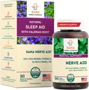 Valerian Root Natural Sleep Aid Formula untuk Orang dewasa dengan Organik Skullcap, Lobelia & More - 90 Kapsul - oleh Dr Marco Sikaffy 124; Sana Herbal