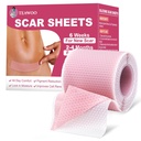 Scar Sheets Silicone, Silicone Scar Tape for Surgic Scar, C-Section, Tummy Tuck, Keloid Bump Removal, Face Tape for Wrinkles Overnight (1.6 "X 59" Rolls - Pigment Reduction- Pink)