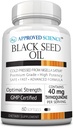 Disetujui Ilmu Hitam Benih Minyak - Dingin Menekan Nigella Sativa - Boost Imunity, Respiratory, Cognitive, dan Digetical Kesehatan - 2% Thymoquinone - 1 Botol - 60 Softgeels - Dibuat di Amerika Serikat