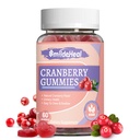 Cranberry Gummies 1000mg, Cranberry Suplemen untuk Perempuan, dengan D-Mannose 250mg, Womens Promies Gummies, Urinary Tract Health, Cranberry Flavor, NO GMO, 60 Count