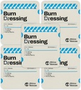 Rhino Rescue 5 Pack 4 "X 4" Burn Dressing, Burn Gel Cooling Cream Relief Burn First Aid Supplies (5)