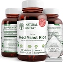 Natural Nutra Red Yeast Rice Extract, Cardiovascular Support, Helling Enhance Immunity, Helling Body Fats & Heart Health, Impreve Ditrable, Gluten Free Supplemen, 600 mg 60 Capsules (3 Pack)