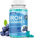 Kompleks Zinc, Vitamin B & C, B12, Gagal - Pembangun Darah & Energi Dukungan Untuk Dewasa & Anak-Anak - Blueberry Flavor, Vegan 60 Gummies