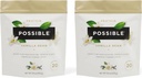 Protein Powder Vanilla Bean - 20g Vegan, Plant-Based Protein Mix - Non-GMO, None-Dairy, Gluten- Free - 3.5g BCAAs - 9 Estile Amino Accids - 30- Day Suppply - 2 Bag, 30 Cupges