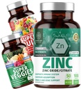 Number One N1N Premium Super Fruits & Vegies Suplement [40 Whole Foods, Aloe Vera, Vitamin] dan Zinc 50mg [3X Absorpsi], 2 Pack Bundle