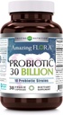 Amazing Flora Probiotic 10 Best Programtic Strains 124; 30 Milyar 124; Vevgie Capsules Suplemen 12.4; Non-GMO 124; Gluten Free 124; Dibuat di USA (1 Pack, 30 Count)