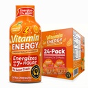 Vitamin Energy Immune + Extra Energy Shot Orange Burst 24 Pack, 260mg Natural Caffeine, B-Vitamin, Citicoline, Green Tea, Imunity & Focus Duffer, Zero Sugar, Gluteng 1.93 FL oz