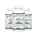 Halal Black Seed Oil (3- Pack) Cold- Menekan Nigella Sativa, Support Heart, Brain, Joints, Immune Health, Non-GMO, dibuat di AS - Halal Vitamin
