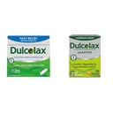 Dulcolax Fast Relief Mediasi Laxative Relief Fast Relief, Rectal Use Only, Bimacodell, 10 mg & Overnight Relief Laxative for Gentle Constipation Relief, Biscaodyl 5 mg Tablet, 50 Count