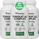 Pristine 's Tonkat Ali 1000MG Extract Capsule Suplement (3- Pack) -30 Hari Supply - Atletic Performance Dukungan - Mens Kesehatan & Lean Muscle Mass - Dukungan kekebalan