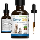 Pet Wellbeing Stress Gold for Cats - Vet- Formulated Situtional Foot Stress Stress Support - Fast Vet Visits, Travel, Grooming - Cat- Safe Holistic Herbal Blend - Liquid Dukung 2 oz (59ml)