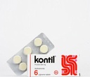 Kontil 6 Tablet 250 mg PYRANTEL PAMOATE Cepat dan mudah menghilangkan Pinworm Infeksi 126; untuk Dewasa dan Anak-anak 124;