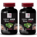 Pemulihan rambut - GRAY HAIR REVERSE - Kejeniusan rambut, getar, solusi perawatan rambut, Warna rambut Renew, warna restorasi, warna rambut, rambut cacat, warna rambut vibrant 2 Botol 120
