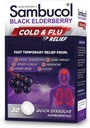 Sambucol Cold and Flu Relief Tablet - Homeopathic Cold Medicine, Cold Remedy for Adults, Black Elderberry for Colds, Zinc Cold Remedy - 30 Count
