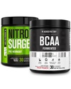 Jacked Factory Nitrospush Pre- Workout di Arktik Putih & BCAA dalam Fruit Punch for Muscle Building and Recovery