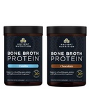 Bubuk Protein Bone Broth Kuno, Vanilla, 20 Pelayan + Bone Broth Protein Powder, Coklat, 20 Hamba