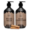 Menyerang Viking Beard Care Set (Sandalwood) - Paraben & Sulfate Free Shampo dengan Jojoba Oil - Bersih Untuk Semua Jenis Jenggot (10oz Per Botol)