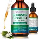 Soursop Graviola Liquid Drops Suplement with Sea Moss Extract, Soursop Bitters Liquid for Cell Support & Regeneration, Imunity, Antioksidant, Graviola Leaves Extract 2 Month Suply 60ML