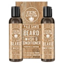 Viking Revolution Beard Wash and Beard Conditioner for Men with Argan Oil and Jojoba Oil