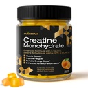 Creatine Monohydrate 5000mg Tambahan Gummies - dengan L-Taurine Betaine Antaine Alphaby - GPC BCAA 2: 1 - Sugar- Bebas Gluten Bebas untuk Perempuan Pria