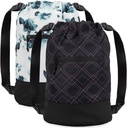 GOMOYO 2- Pack Women 's Floral Plum Drawstring Backpack dengan Adjustable Shoulder Stap, 18 x 14 x 7 inci, Sempurna untuk Gym, Travel, dan Overnights