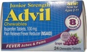 Advil Junior Chewable Ibuprofen Tablet, Grape 100mg, 24 Tablet Masing-masing (Paket 4)
