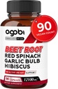 5in1 Beet Root Capsules - Ditambahkan dengan Red Spinach, Bola Bub Garkis Organik, Hibiscus & Black Pepper - Dukungan untuk Produksi Energi, Sistem Imune & Digetical Kesehatan - 90 Vegan Capsules
