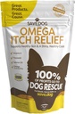 SAVEDOG Omega Itch Relief for Dogs - Healthy Skin and Coat Suplement with Vitamin E, Flax Oil, and Salmon Oil for Itch Relief - Pet Supplemen dengan Sebab (70 Chews)