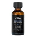 Live Beard Oil, 1 fl oz - Premium All- Natural Jojoba - Made in the USA - Rambut dan Skin Care for Men with Dry, Flaky Patches 12.4; Executive Scent - Cedar, Vanilla