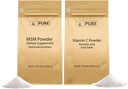 PURE ORIGINAL INGREDIENTS Vitamin C Powder & Methylsulfonymetana MSM Powder Bundle, (2 lb) Selalu Murni, Suplemen Dietary