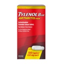 Tylenol 8HR Arthritis Pain Relief Caplets, 650 mg Acetaminophen for Minor Arthritis & Joint Pain, Fever Reducer, Extended Rilis, Gentle on Stomach, 100 ct