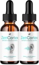 ZenCortex Tinnitus Ear Drops - ZenCortex 24, Zen Cortex Liquid Drops, ZenCortex Review, Zentex Drops for Ear Relief (2 Pack - 2 Bulan Supply)