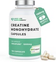 Suplemen Kehidupan Creapure ® Creatine Monohydrate, 150 Capsules, 1 Gram per Kapsul (bukan Powder atau Tablet), 30-50 Servis, untuk Bangunan Muscle, Power & Power Keluaran, 3rd Party Tested