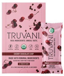 Truvani Plant Based Snack Bars 124; Cherry Chocolate Chip 12 Pack 124g Protein 1254; USDA Organik dan Vegan 124; Satu-satunya Bar 124; Dairy, Soy, dan Gluten Gratis 124; Dibungkus Individually