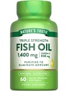 Nature 's Truth Triple Power Oil Softgels 124; 1400 mg 124; 60 Count 14; Aktif Omega 3 124; Non-GMO & Gluten Free Suplemen