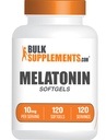 BulkSuplements.com Melonatin 10 mg Softgel - Melonatin untuk Orang dewasa, Sleep Suplemen - 10mg Melonalin per Serving, Gluten Free, 1 Softgel per Serving, 120 Count (Paket 1)
