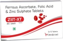Besi, Acid Folic & Zinc Tambahan 124; ZIIT XT 124. untuk Perempuan & Pria & 14; Paket (3 Strips) 30 tablet