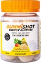 GummiShot Energi Gummies, 1125 mg Tanaman-Dibased Caffeine Chews per Bottle, Long Lasting Energy Boosters, Tropical (15ct)