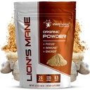 WELLNESS LABSRX Lions Mane Powder, Mushroom Suplemen - 2000mg - Lions Mane Suplemen - Lion Mane Mushroom Powder Brain Suplemen untuk Memori dan Fokus, Imune Dukungan dan Kesehatan