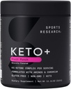 Sports Research Keto Plus Exotious Ketones with goBHB - 30 Servings; Keto Electrolite Powder for Hydration, Energy, Focus & Ketosis 124; Keto Certifikasi, Vegan Friendly (Frud Punch)