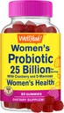 25 Miliar Probilion for Women Gummies with Cranberry and D-Mannose - 12 Strains - Vaginal Health, Gut Health, and Feminine Health - 60 Gummies